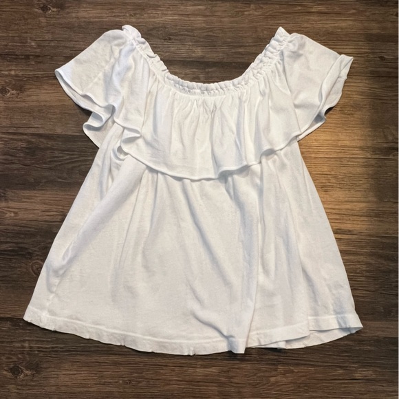 Current/Elliott Off the Shoulder Ruffle Top - Picture 2 of 2
